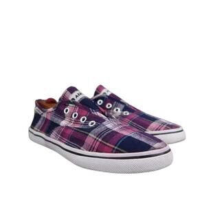 Airwalk Shoes Womens 5.5 Sneakers Slip On Casual Plaid Trainer Purple Lifestyle